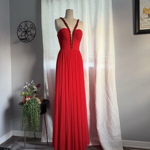 Sherri Hill Stunning Red Dress Size 0 NWT Prom Formals Pageant